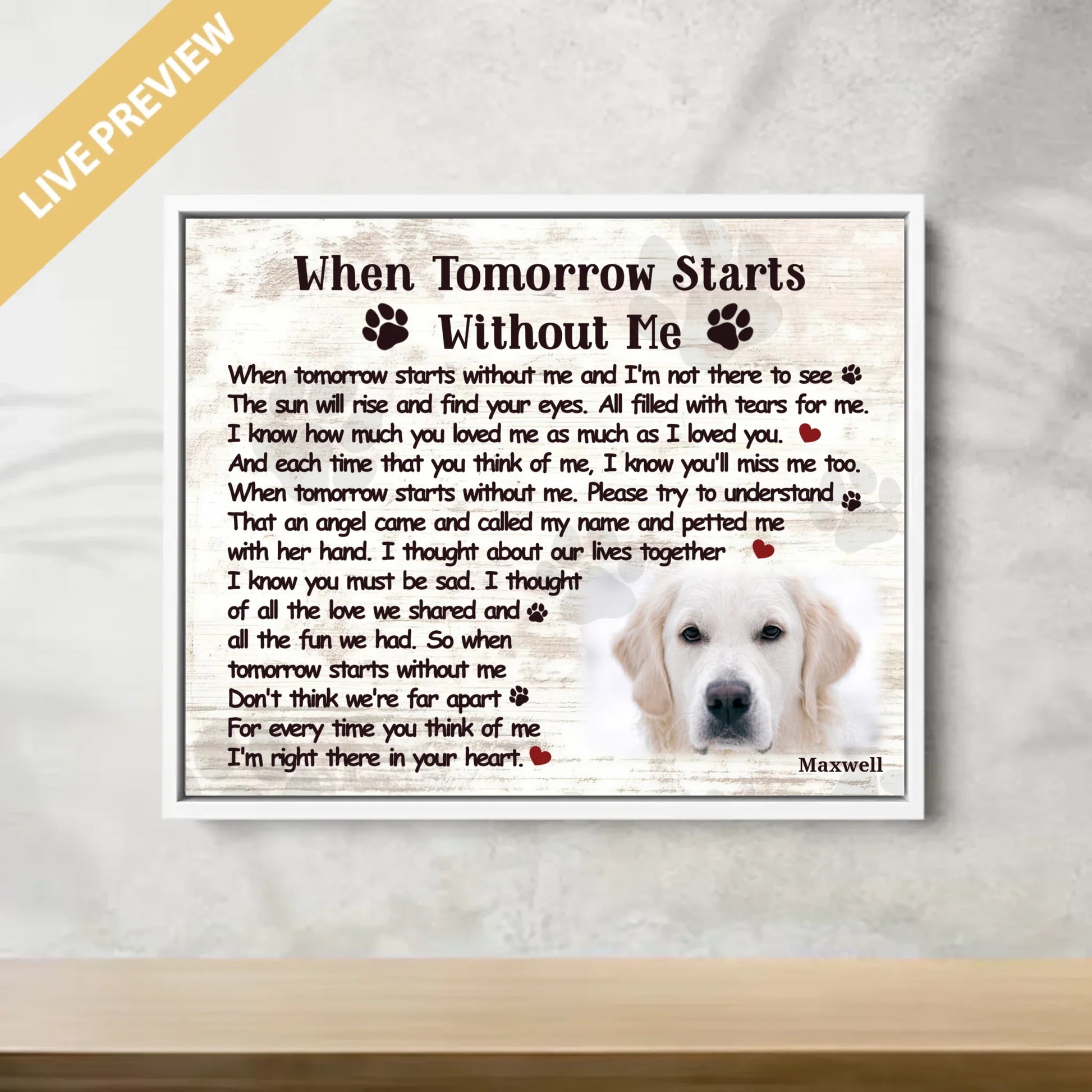20x16 - Framed White - Mockup Canvas Ngang