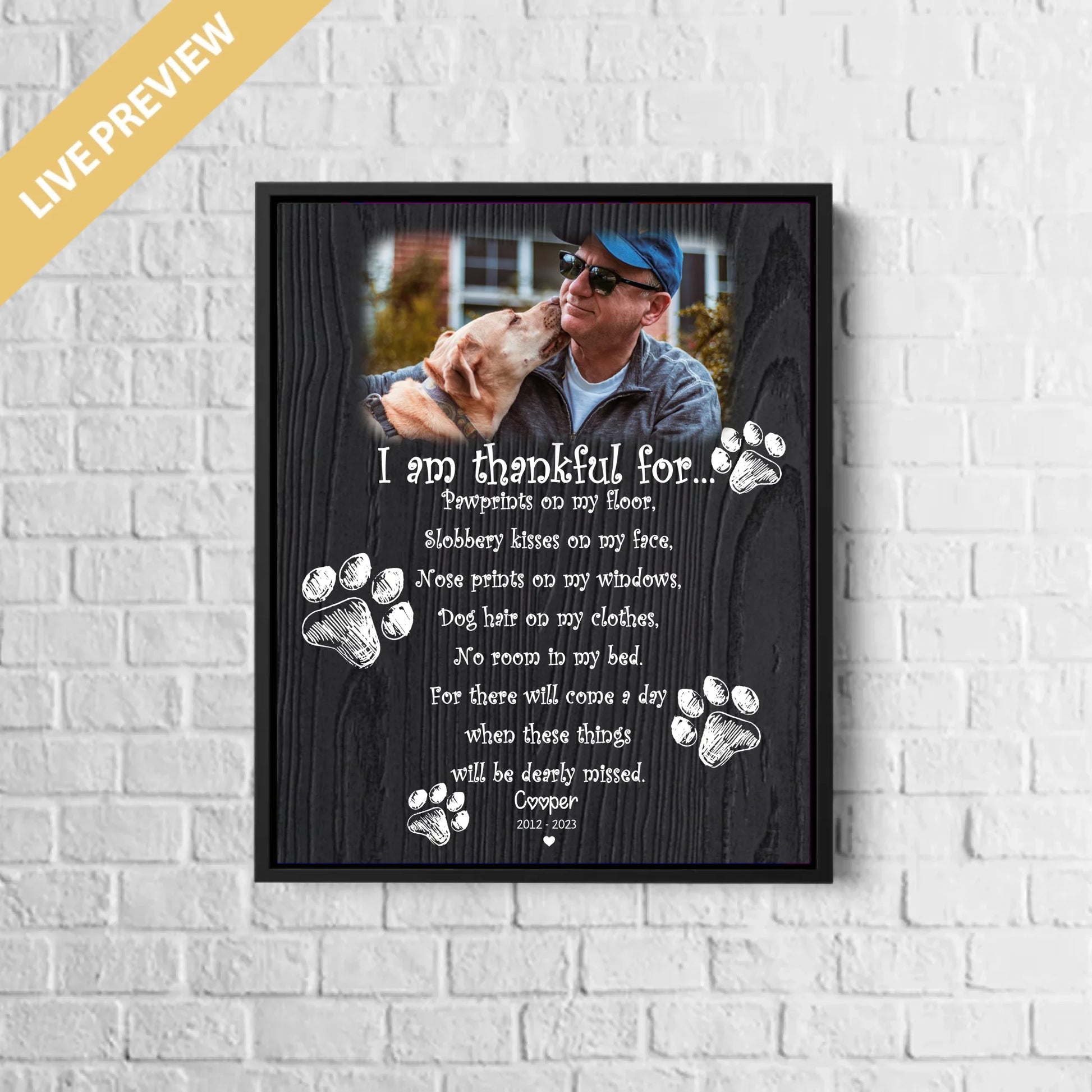 16x20 - Framed Black - Mockup Canvas Dọc