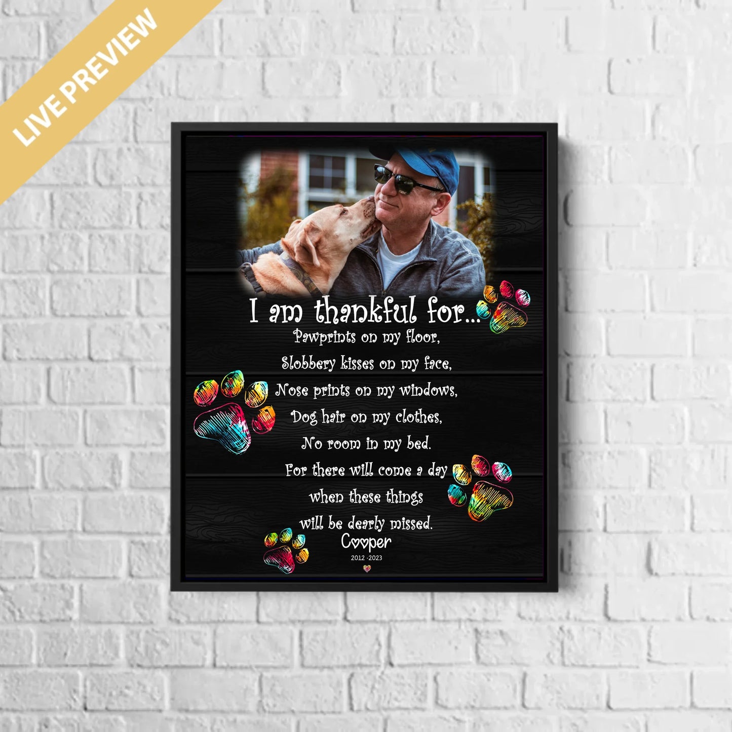 16x20 - Framed Black - Mockup Canvas Dọc
