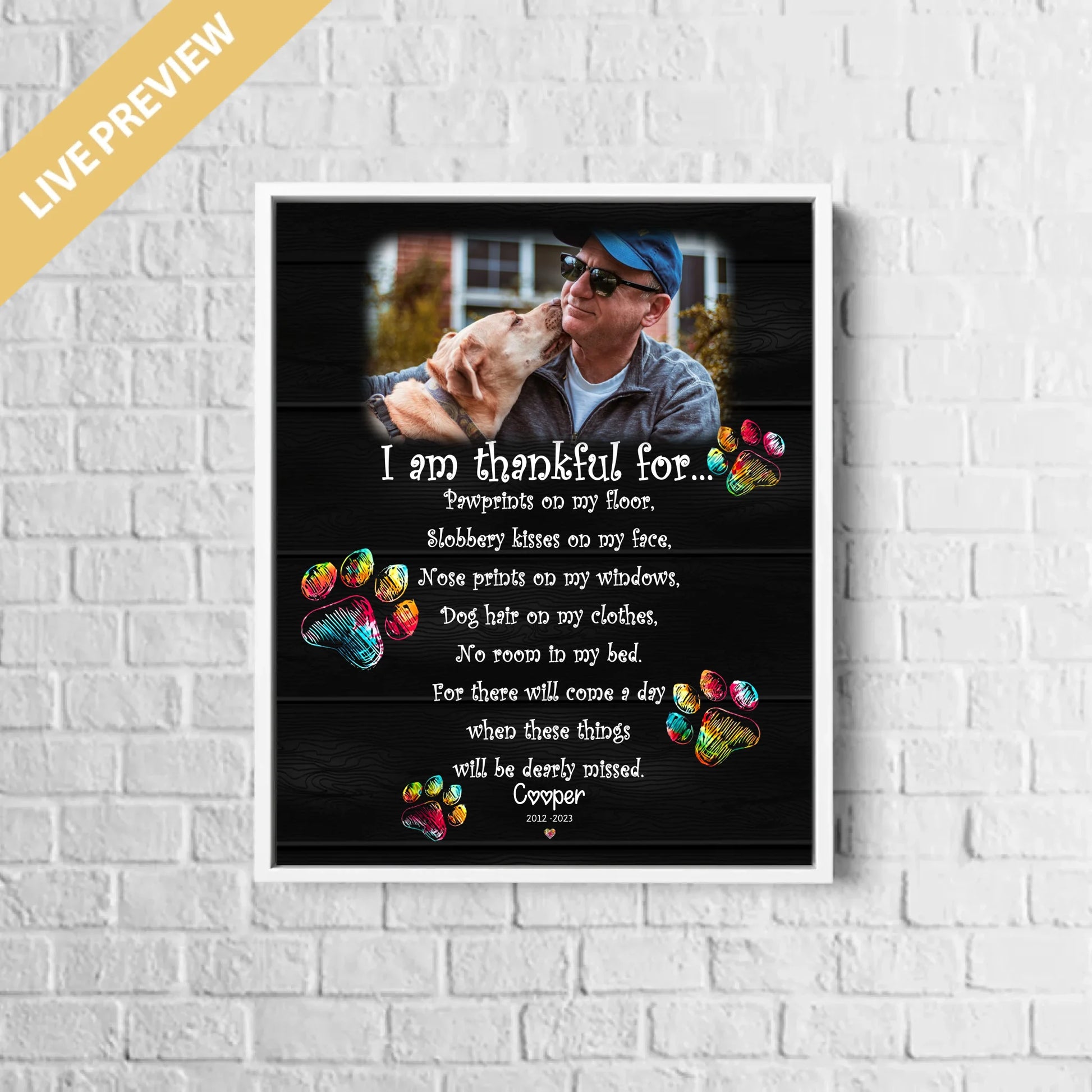 16x20 - Framed White - Mockup Canvas Dọc
