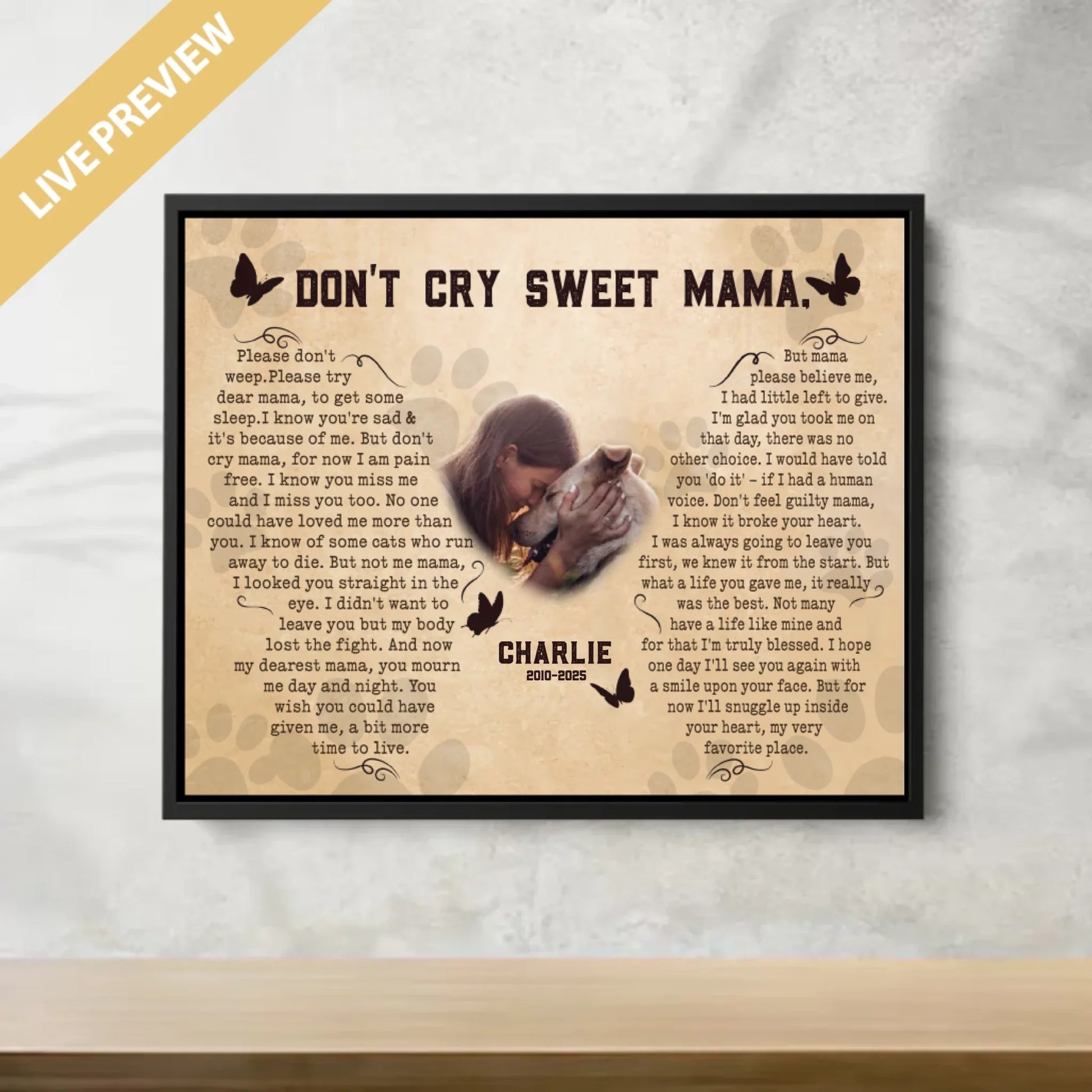 20x16 - Framed Black -Mockup Canvas Ngang