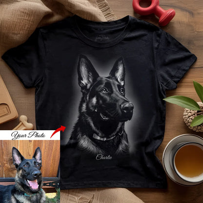 Custom German Shepherd Portrait Shirts – From Your Photo