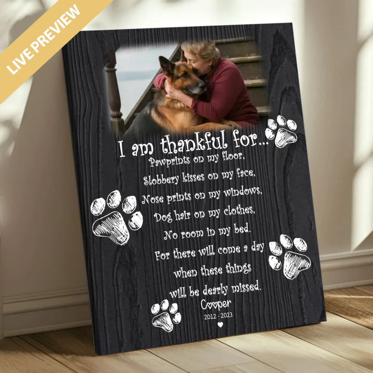 16x20 Mockup Canvas Doc Shadow 50percent