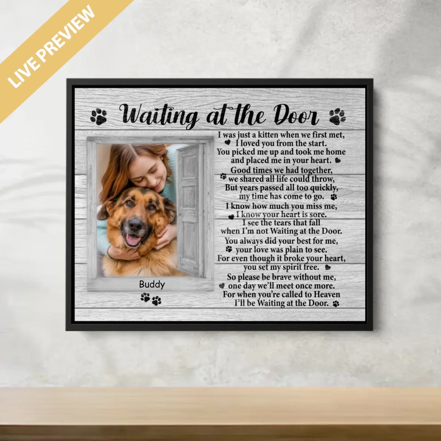 20x16 - Framed Black -Mockup Canvas Ngang