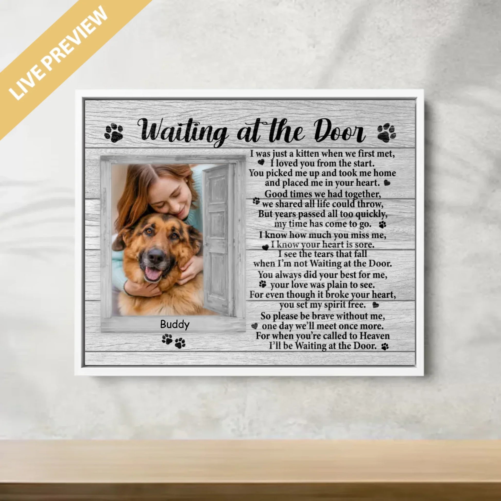 20x16 - Framed White - Mockup Canvas Ngang