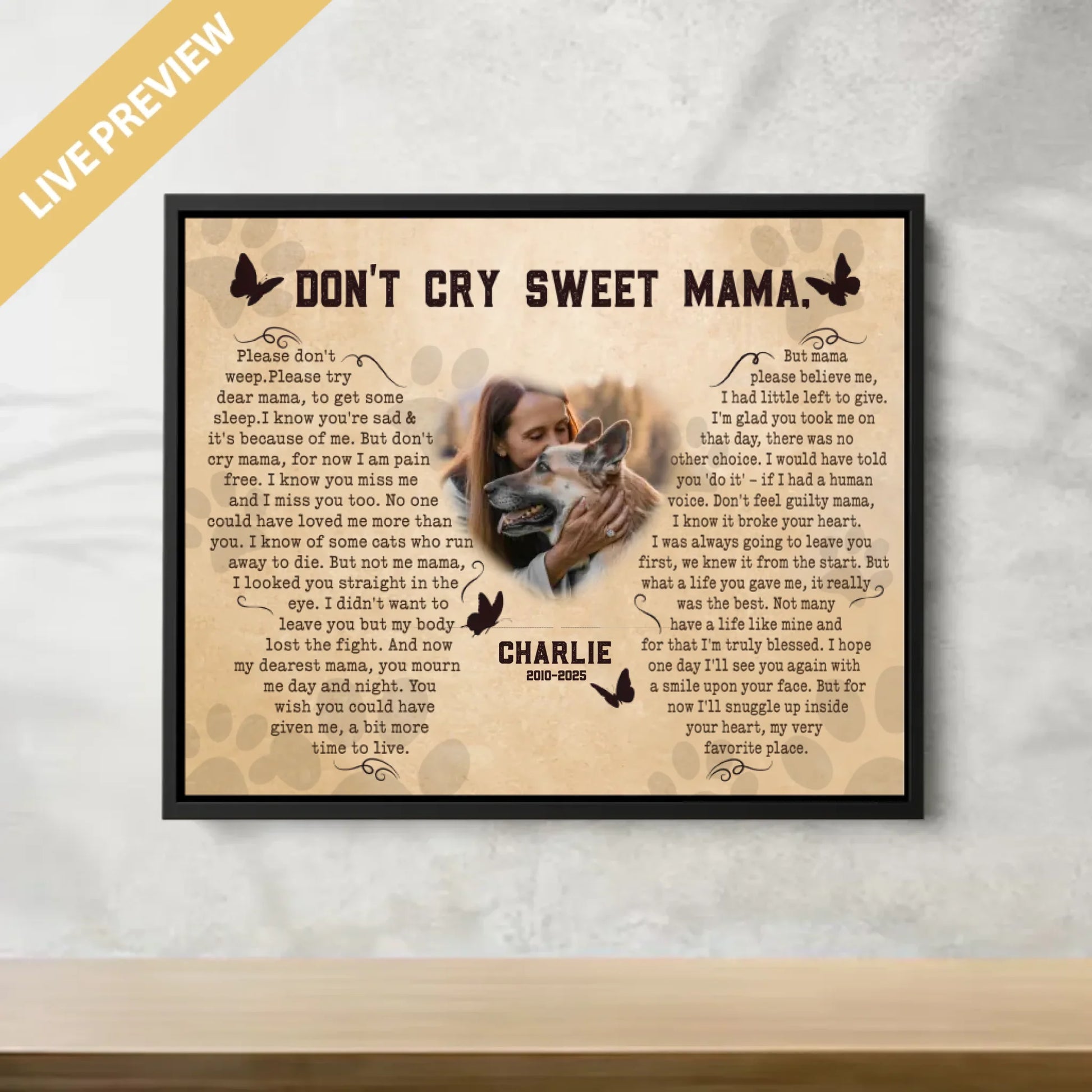 20x16 - Framed Black -Mockup Canvas Ngang