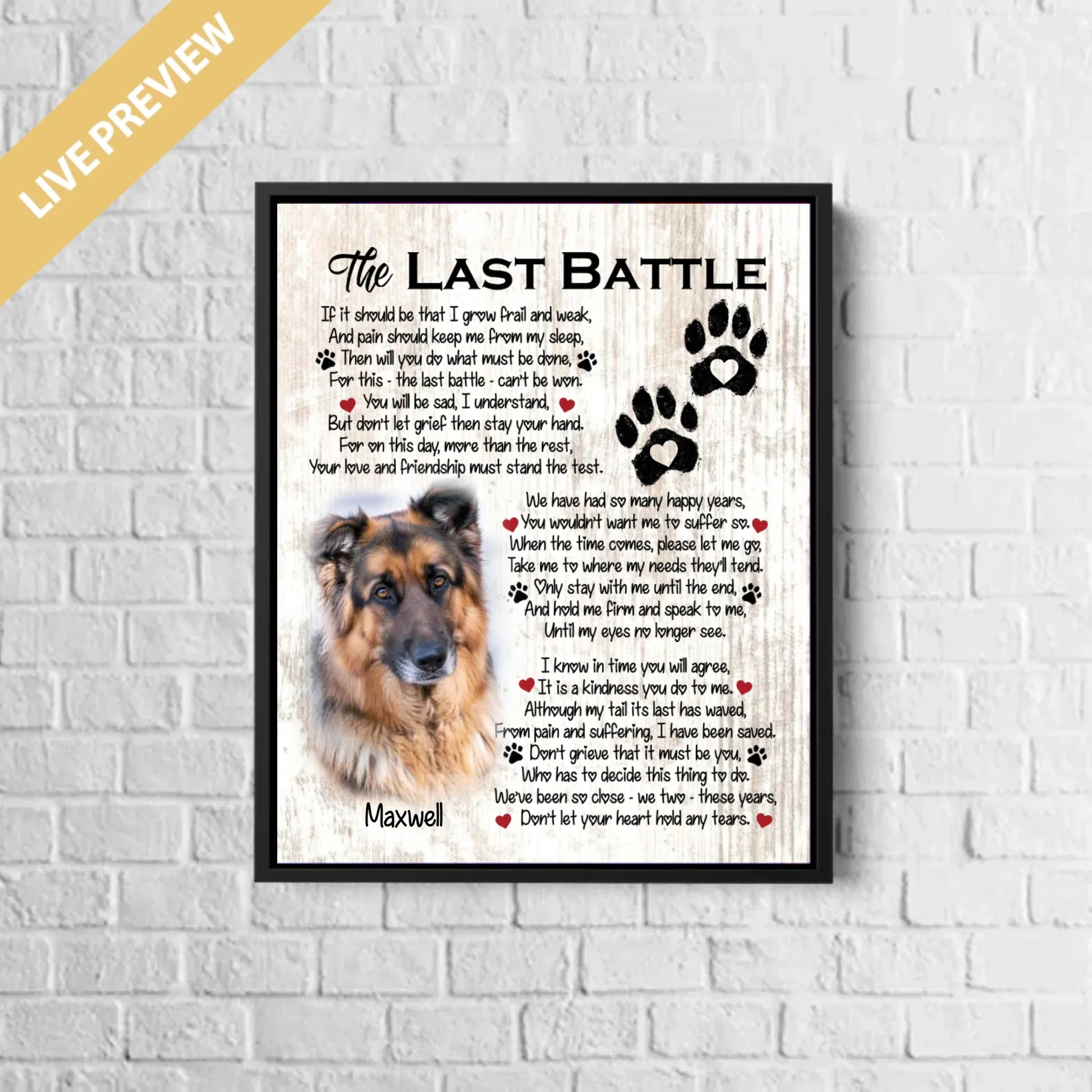 16x20 - Framed Black - Mockup Canvas Dọc