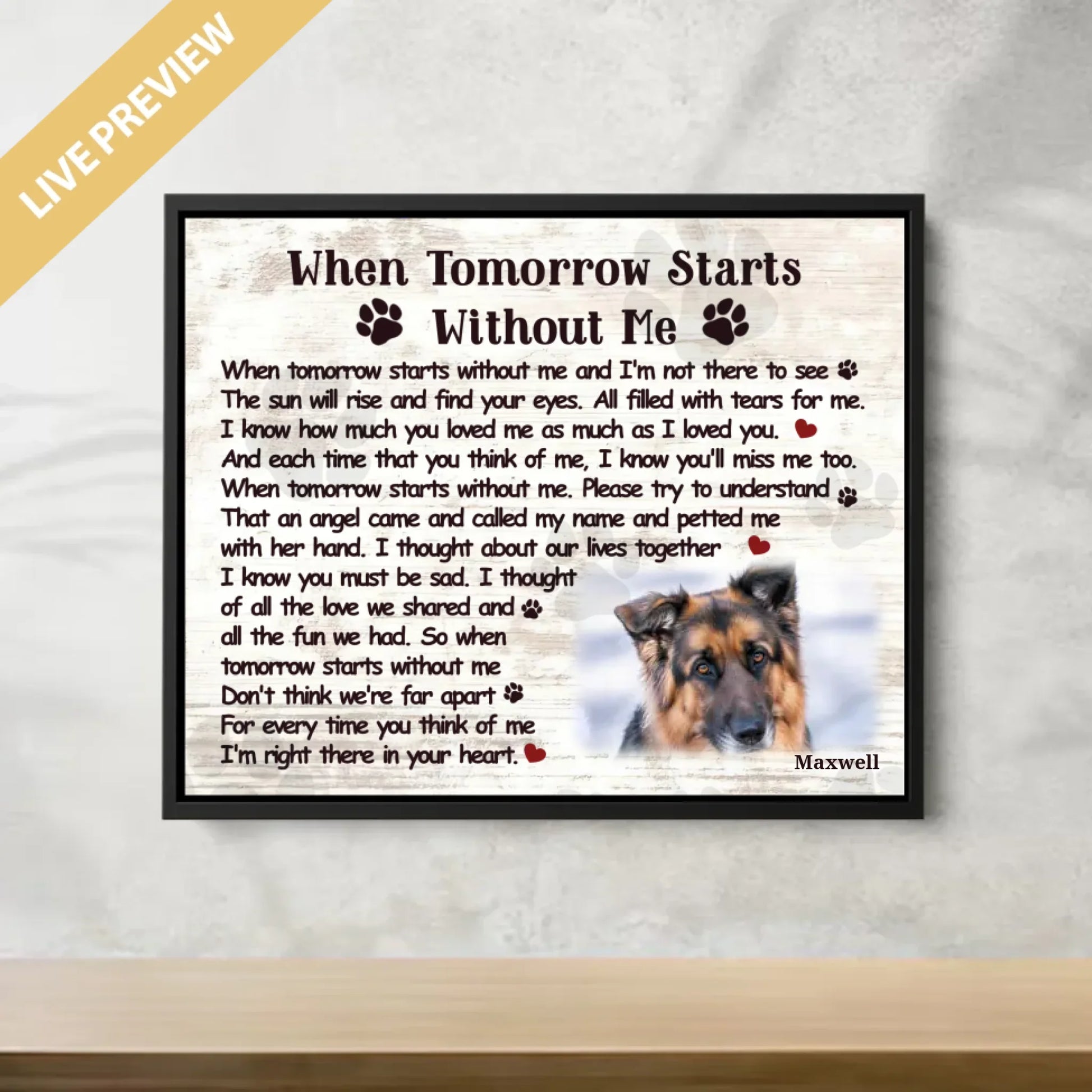 20x16 - Framed Black -Mockup Canvas Ngang