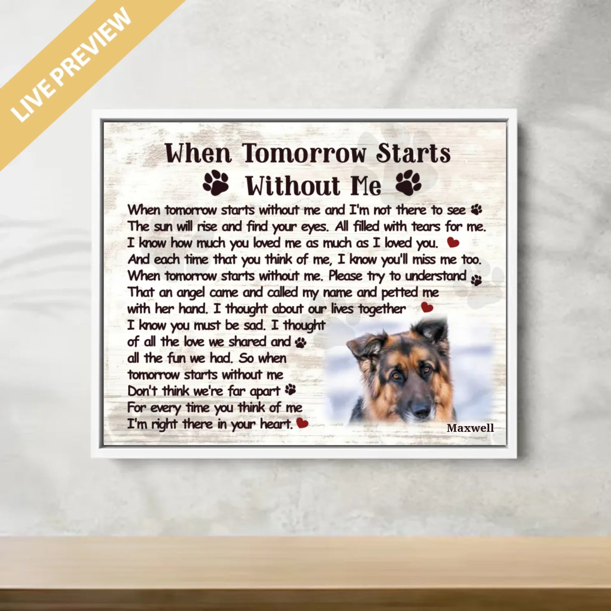 20x16 - Framed White - Mockup Canvas Ngang