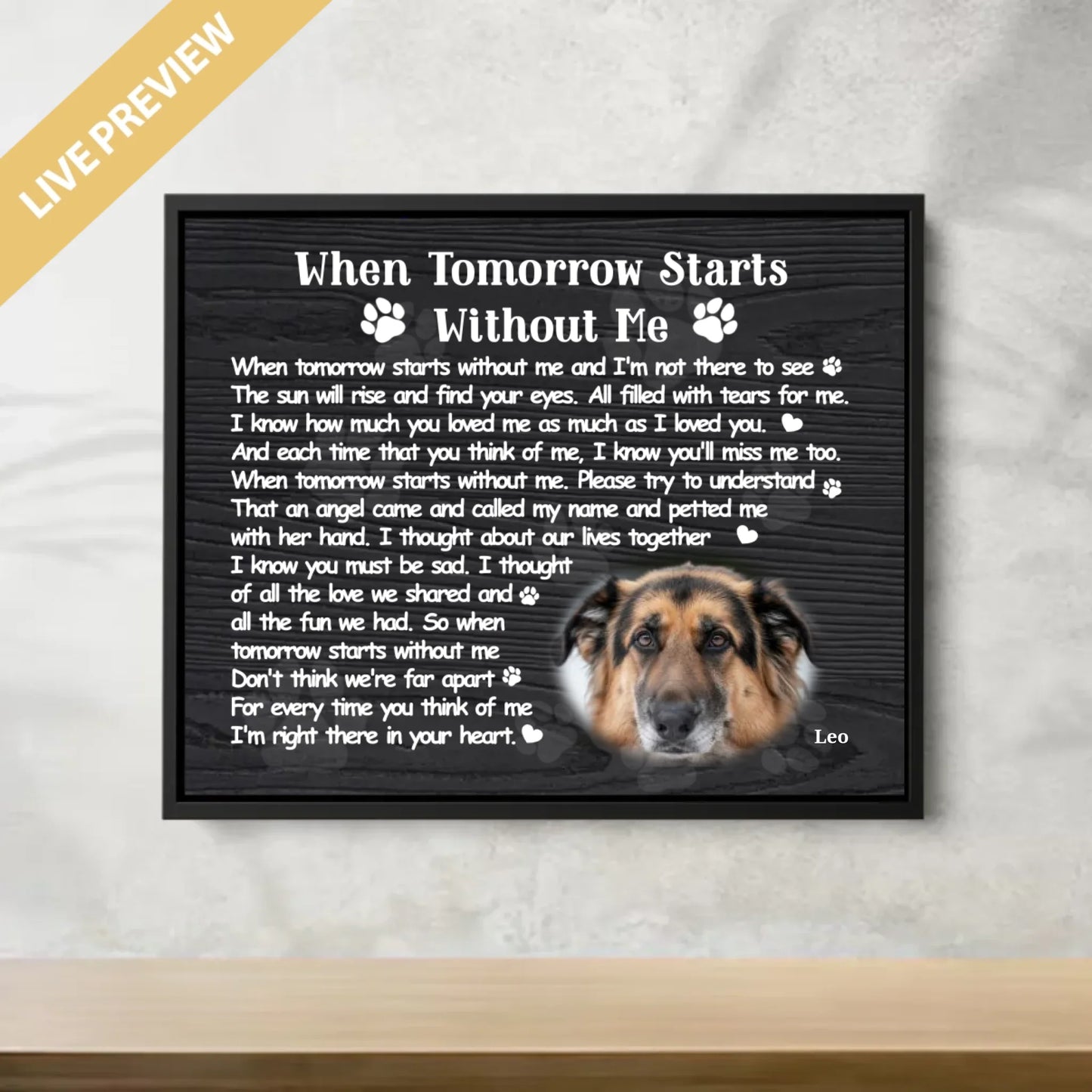 20x16 - Framed Black -Mockup Canvas Ngang