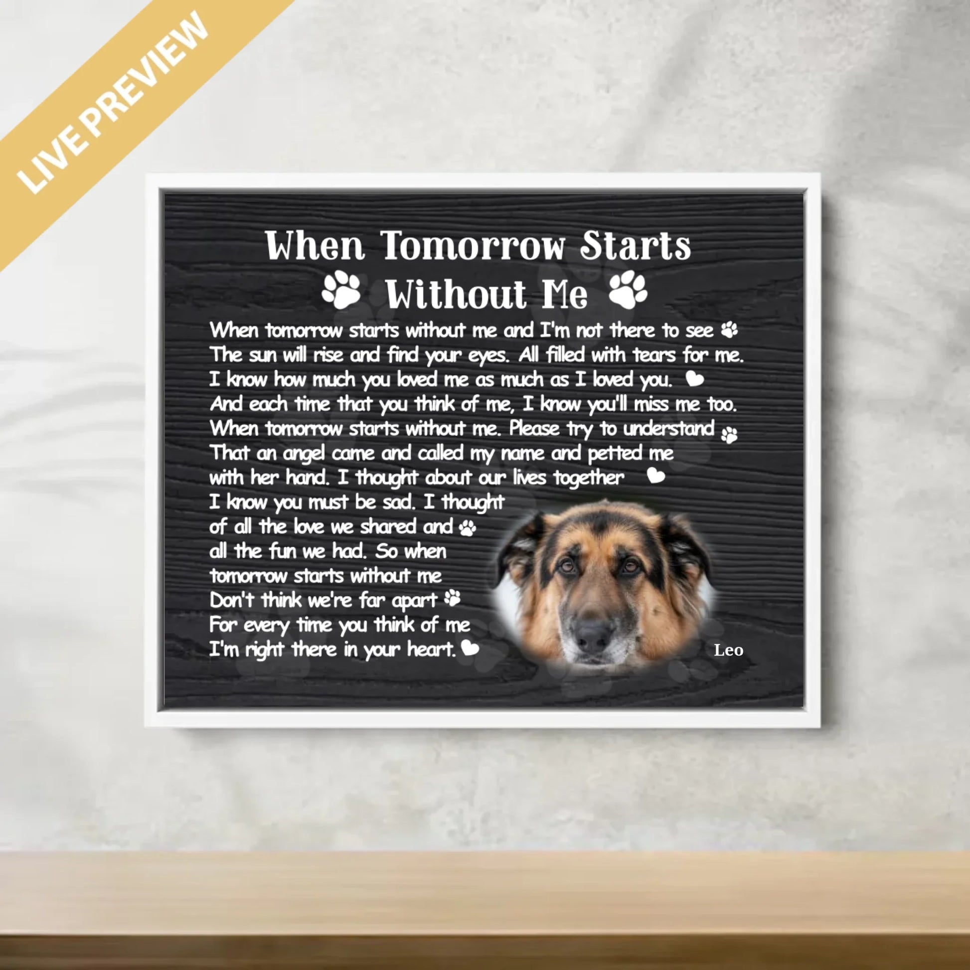 20x16 - Framed White - Mockup Canvas Ngang