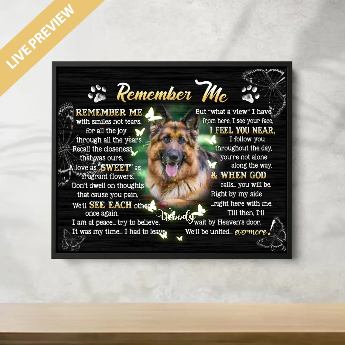 20x16 - Framed Black -Mockup Canvas Ngang