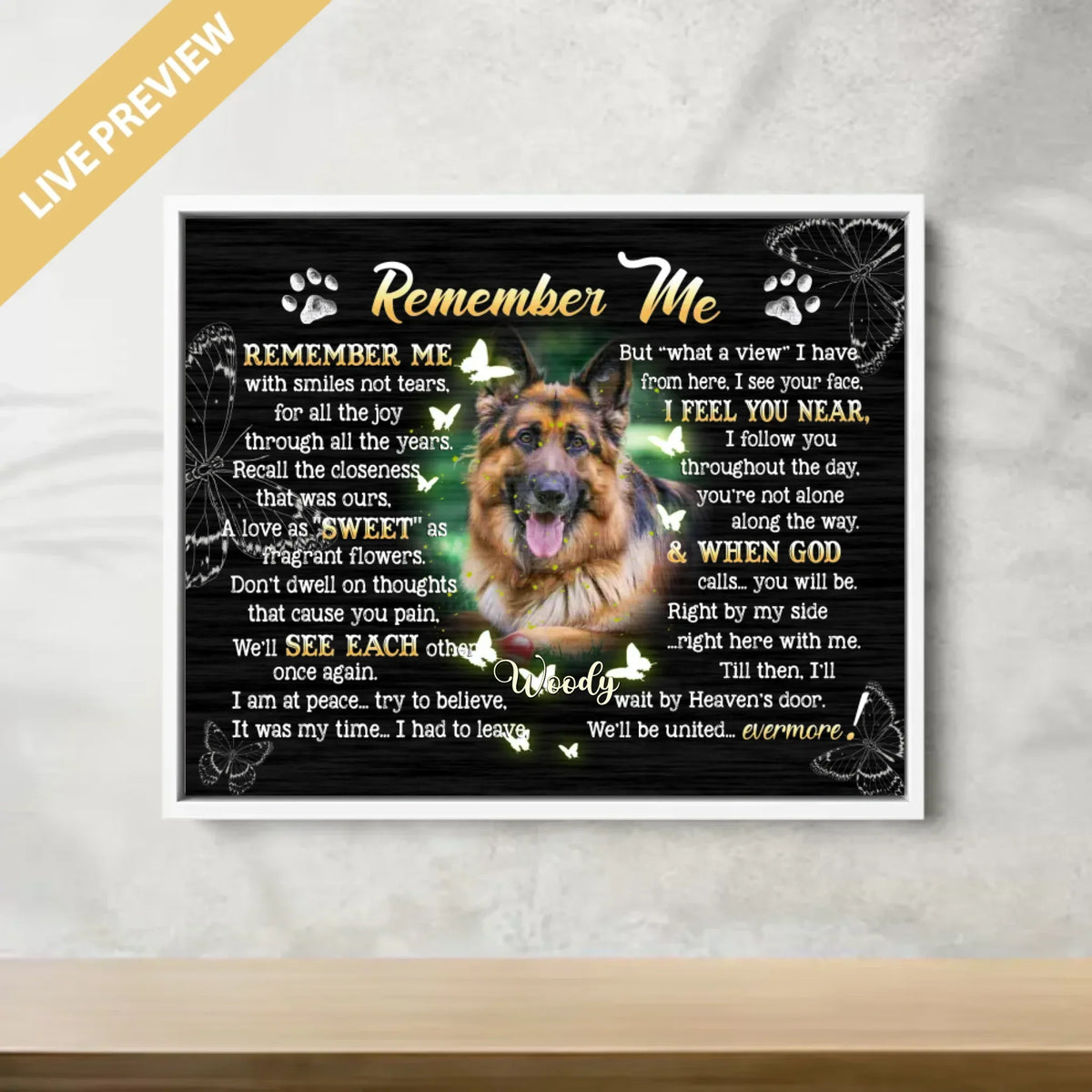 20x16 - Framed White - Mockup Canvas Ngang