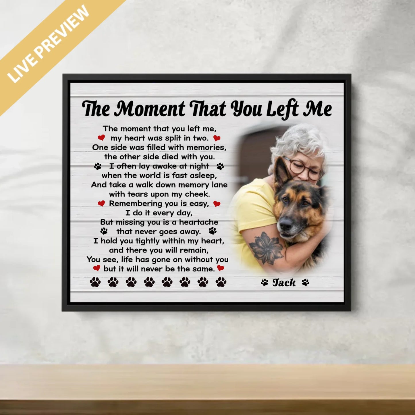 20x16 - Framed Black -Mockup Canvas Ngang