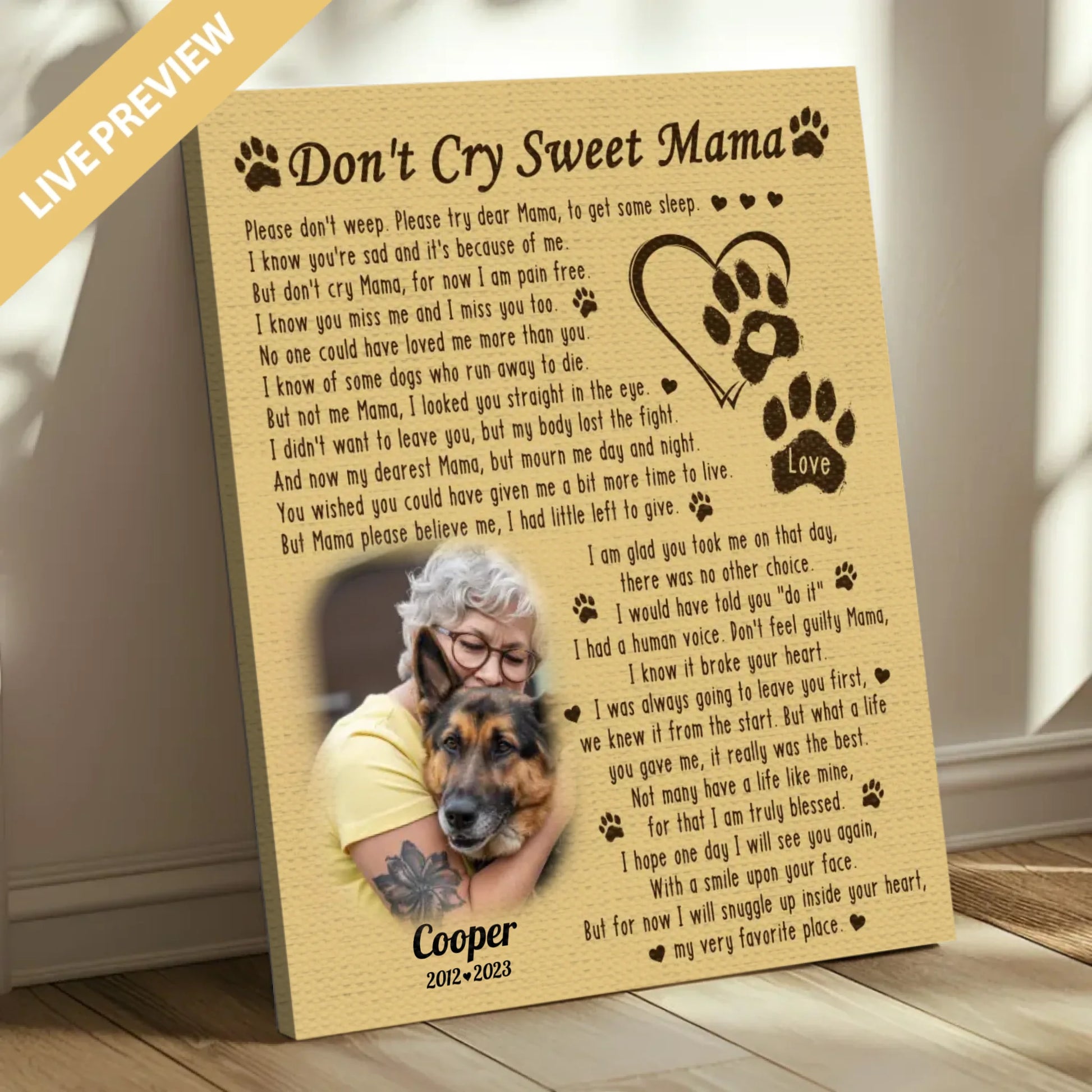 16x20 Mockup Canvas Doc Shadow 50percent