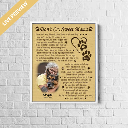 16x20 - Framed White - Mockup Canvas Dọc