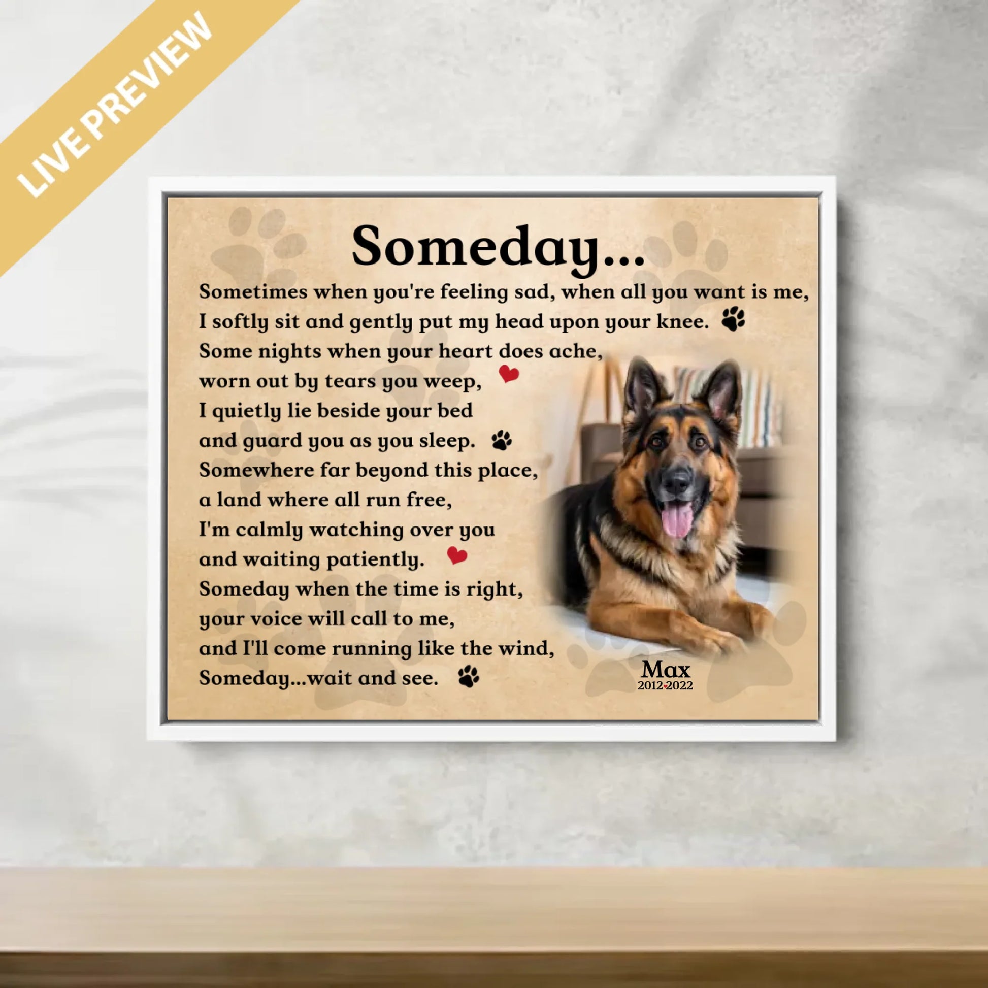 20x16 - Framed White - Mockup Canvas Ngang