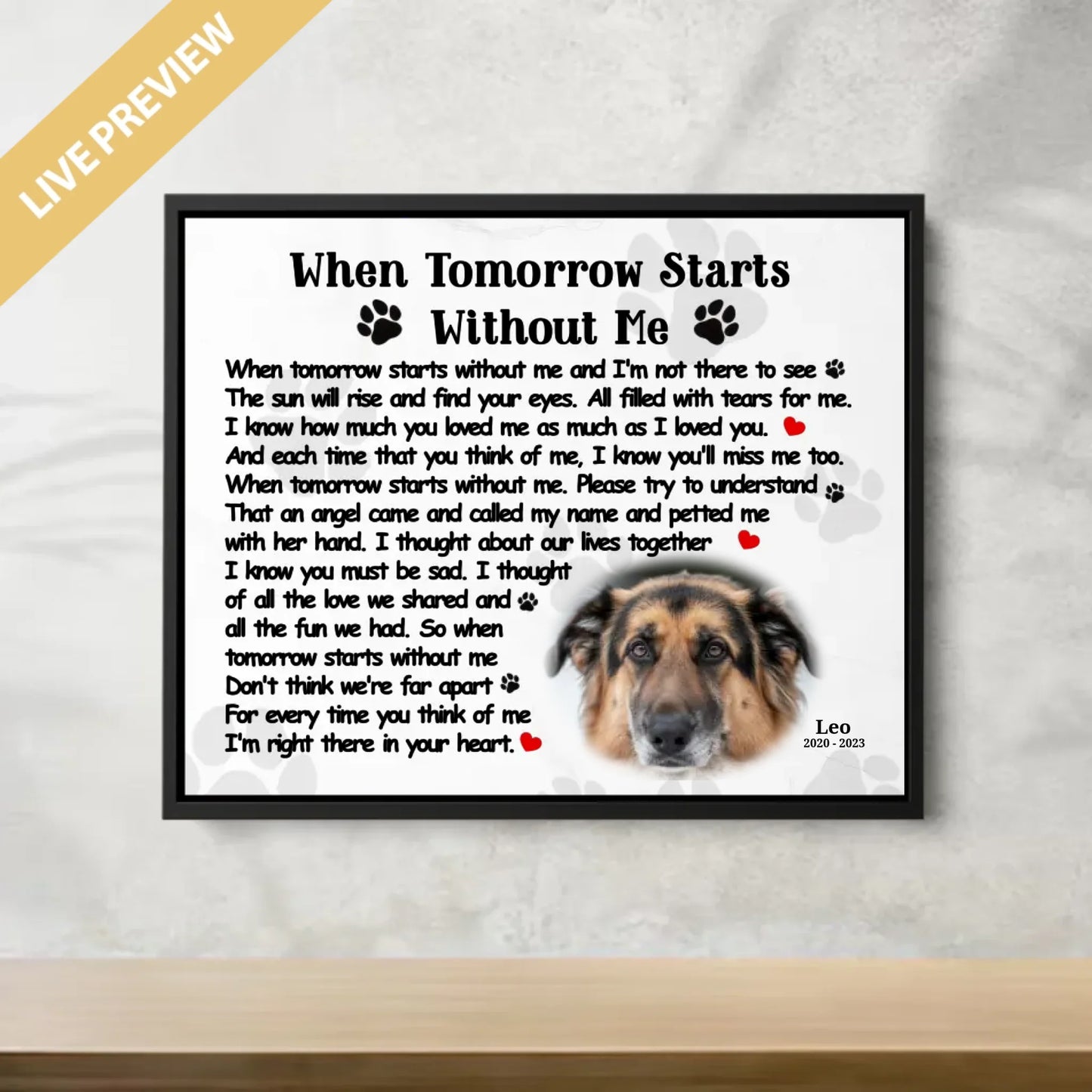 20x16 - Framed Black -Mockup Canvas Ngang