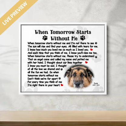 20x16 - Framed White - Mockup Canvas Ngang