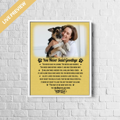 16x20 - Framed White - Mockup Canvas Dọc