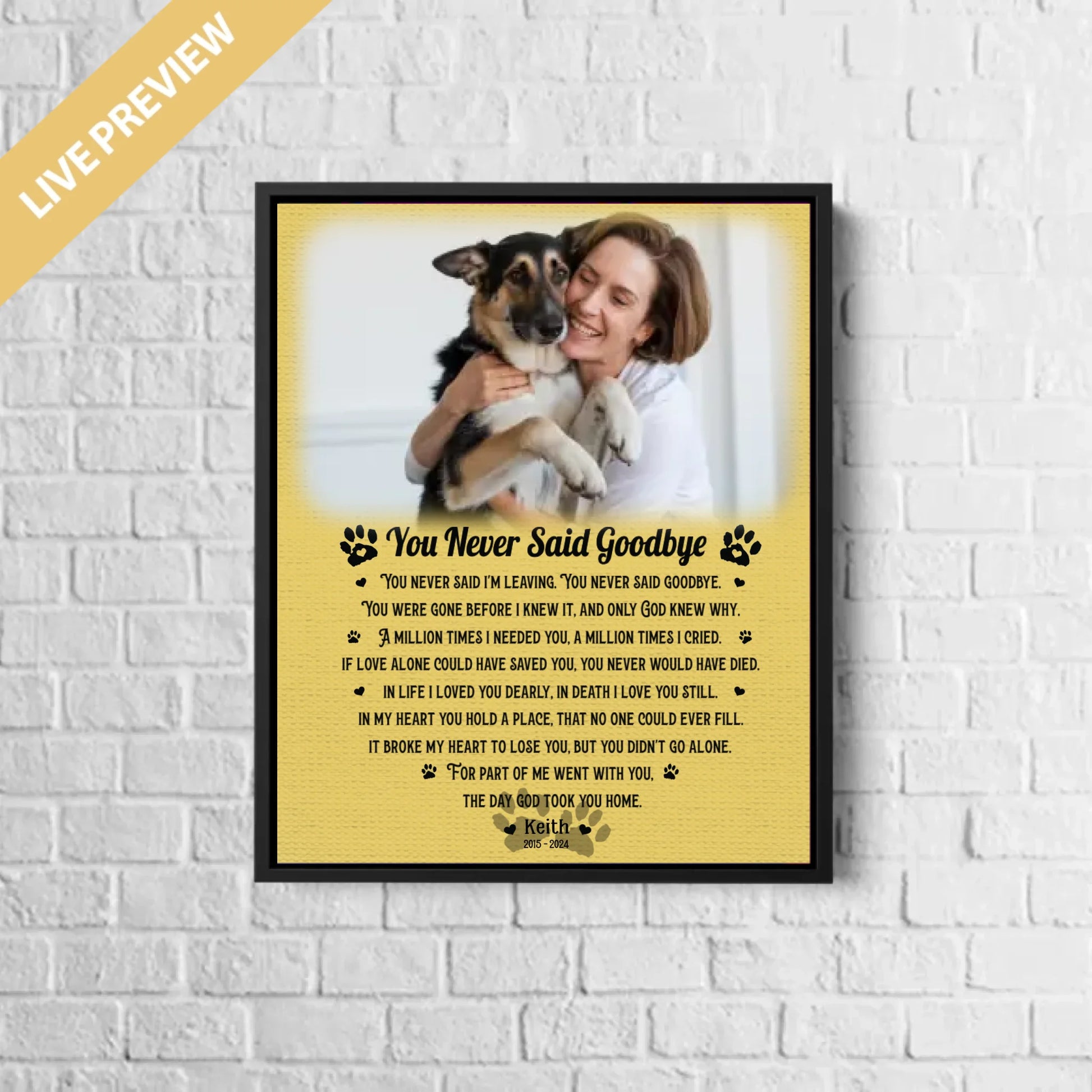 16x20 - Framed Black - Mockup Canvas Dọc