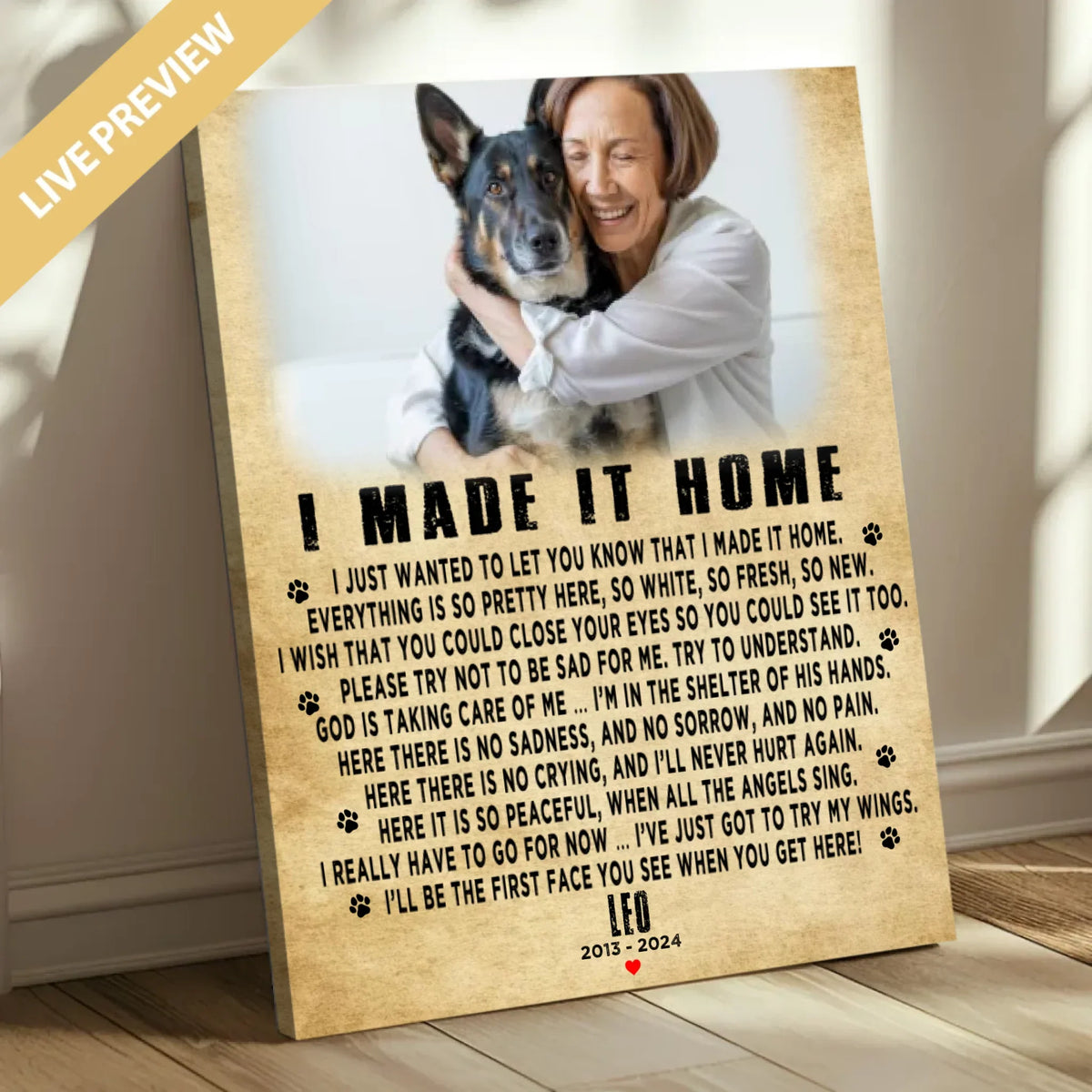 16x20 Mockup Canvas Doc Shadow 50percent