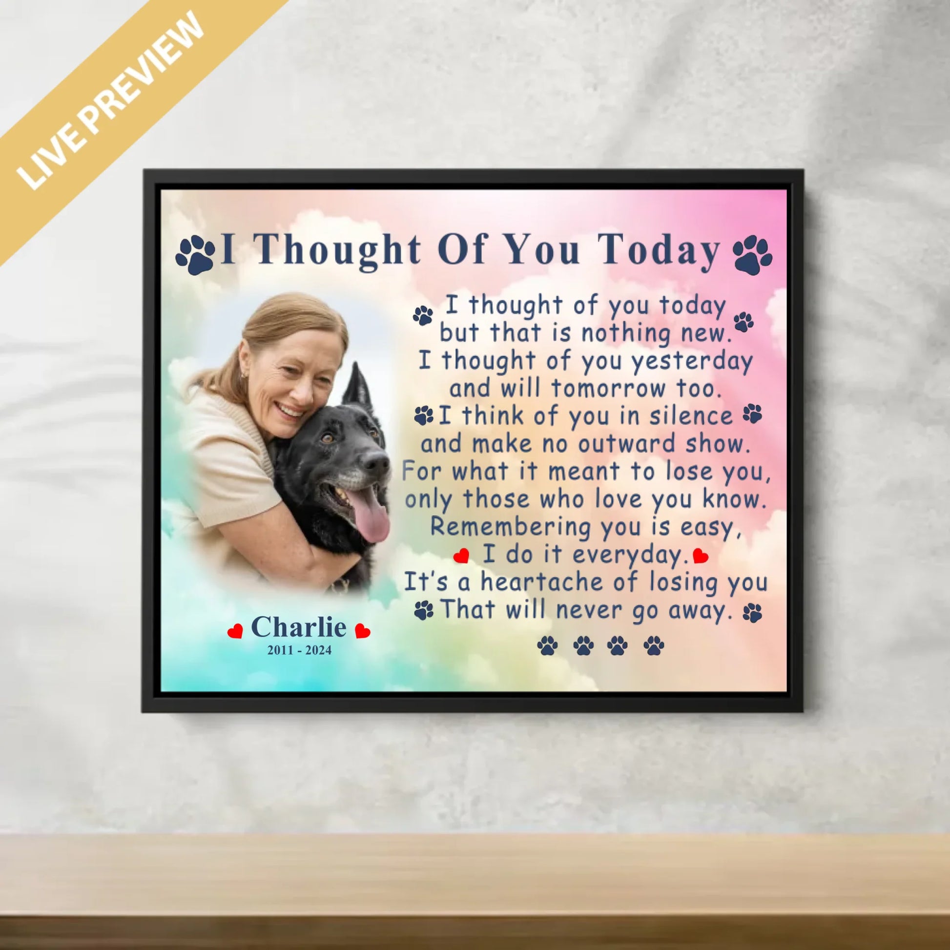 20x16 - Framed Black -Mockup Canvas Ngang