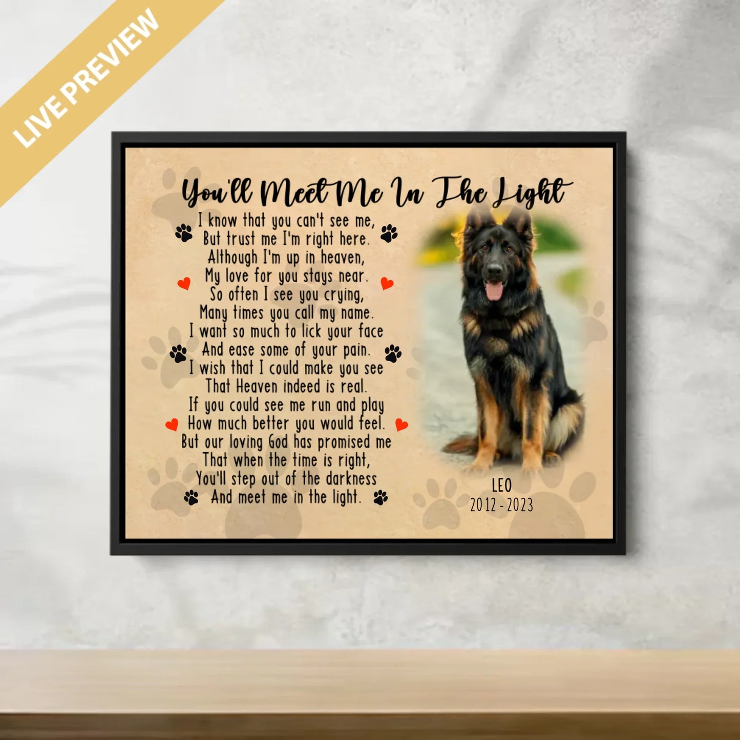 20x16 - Framed Black -Mockup Canvas Ngang