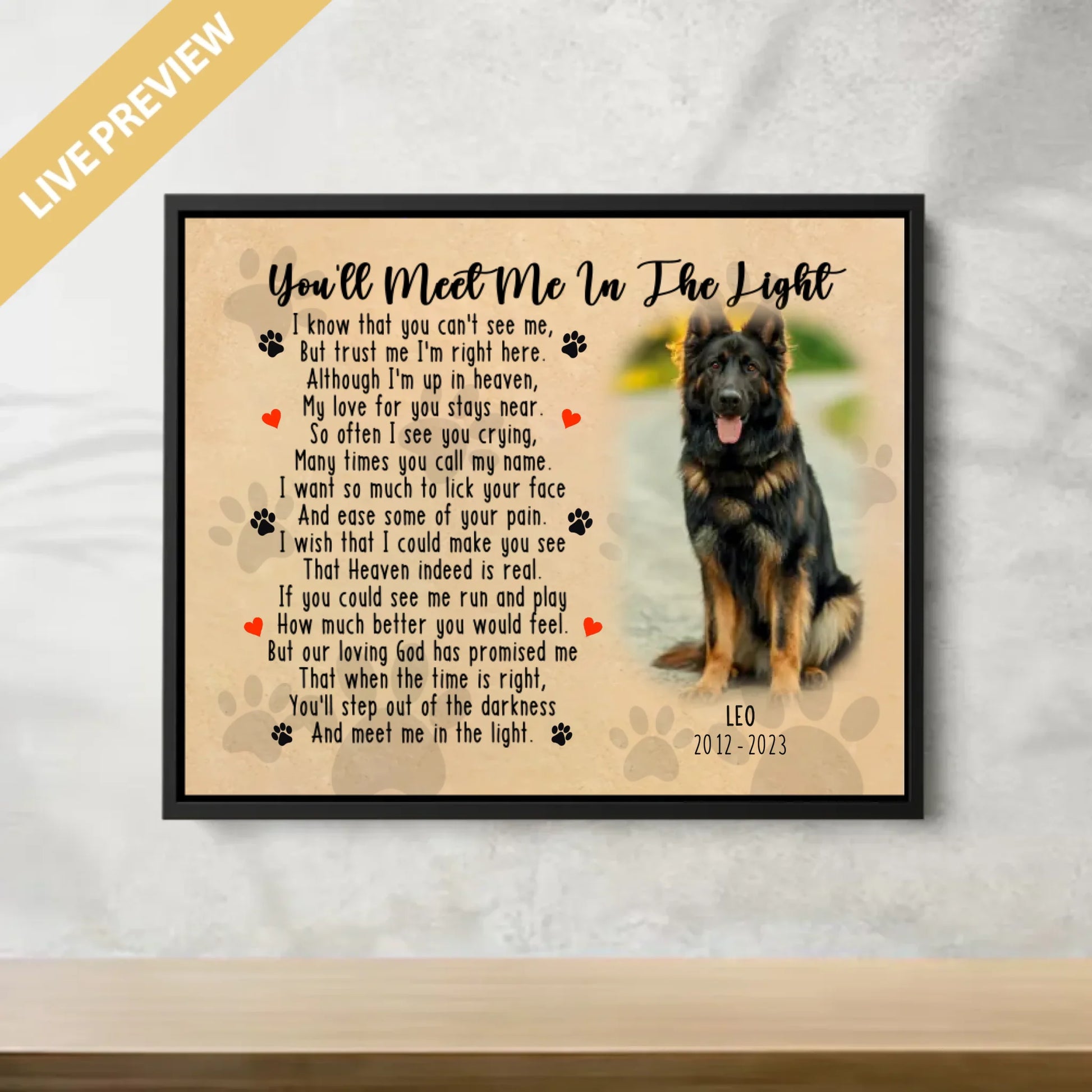 20x16 - Framed Black -Mockup Canvas Ngang