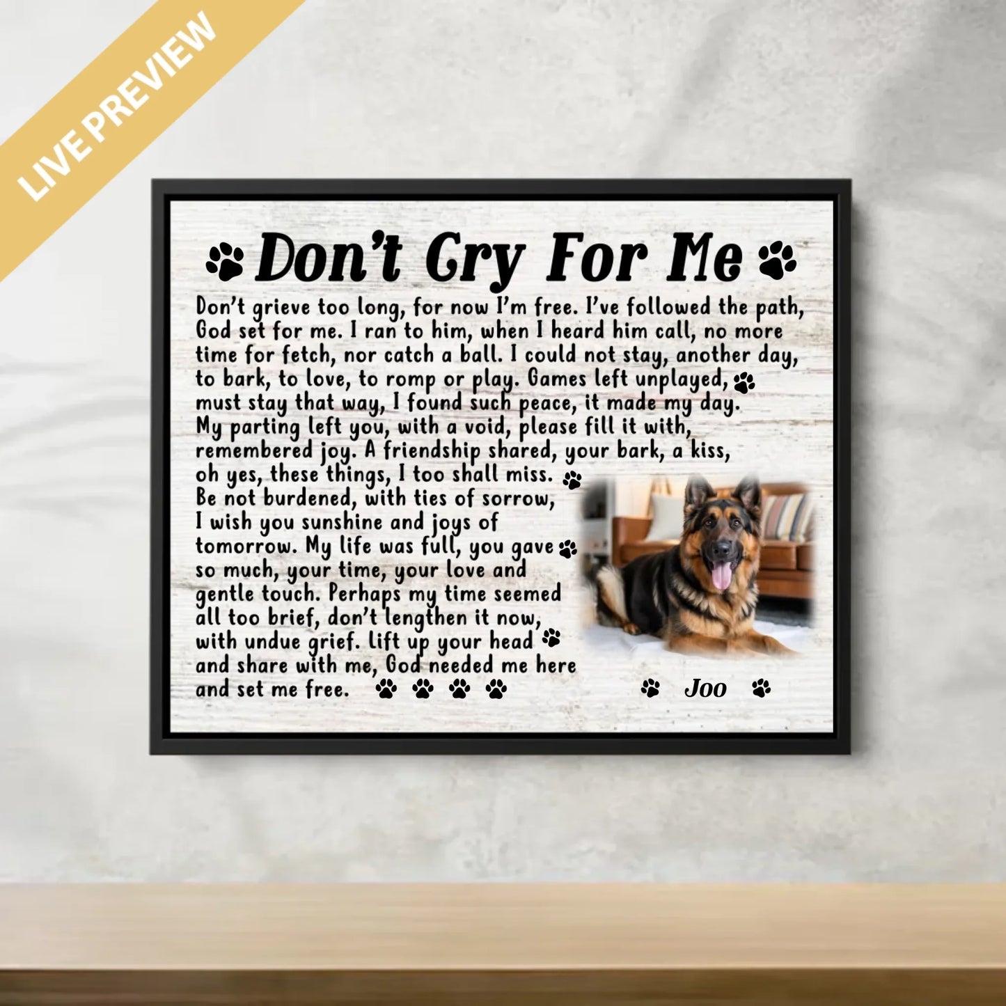 20x16 - Framed Black -Mockup Canvas Ngang