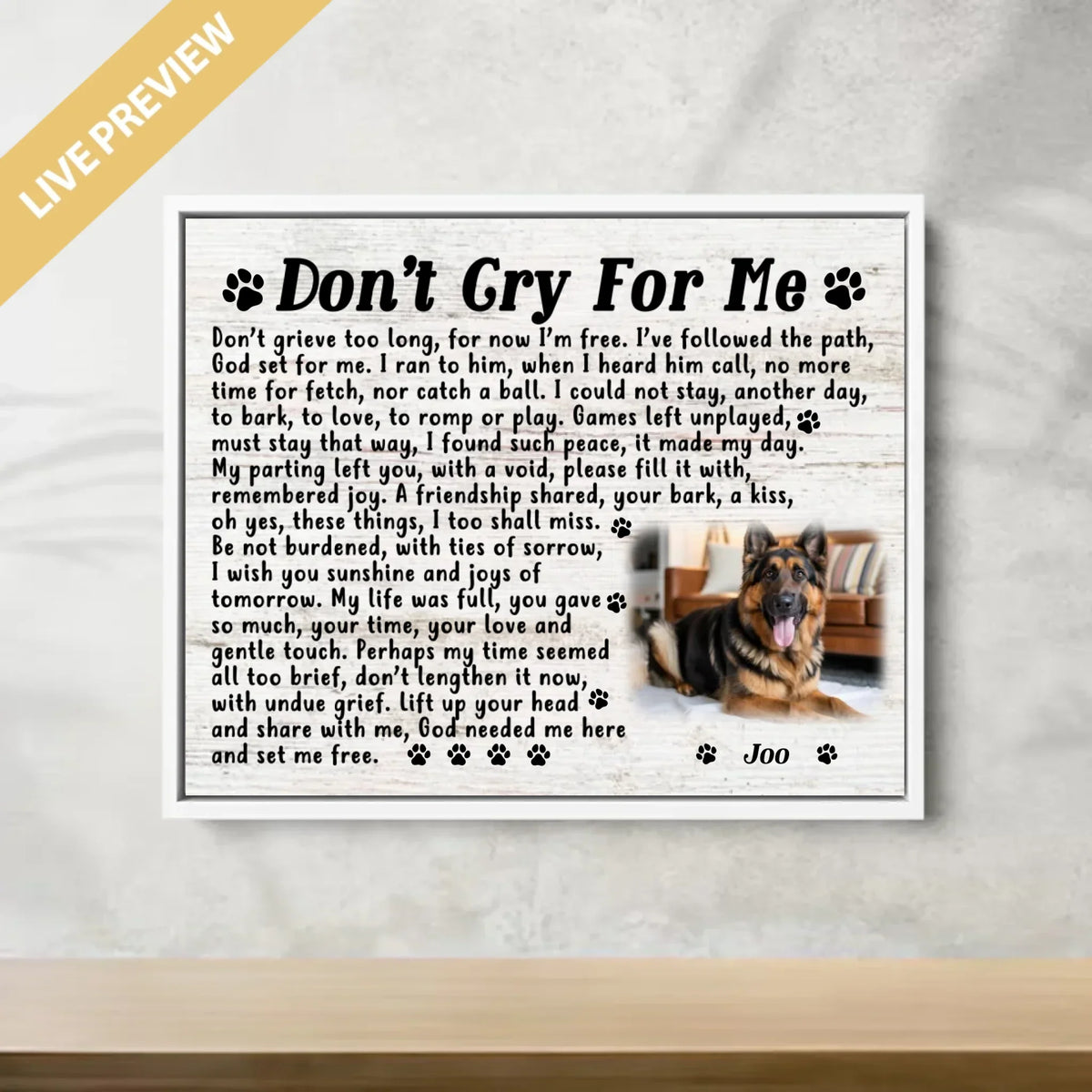 20x16 - Framed White - Mockup Canvas Ngang