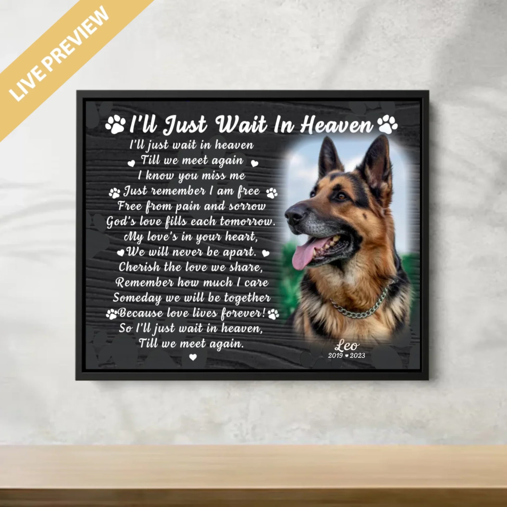 20x16 - Framed Black -Mockup Canvas Ngang