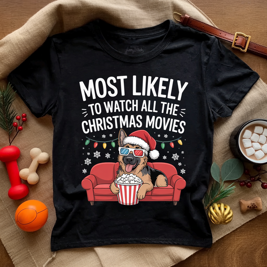 Most Likely Christmas GSD T-shirt