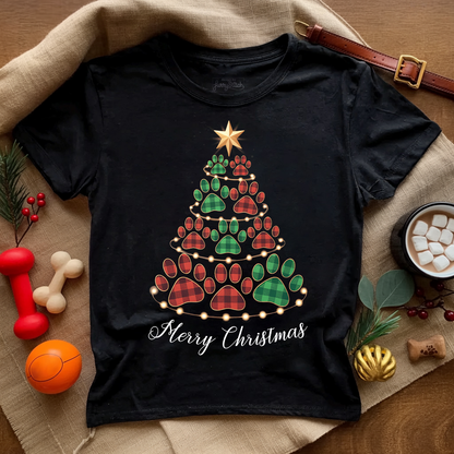 Merry Pawmas Tree T-shirt