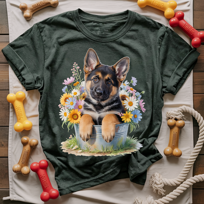 Flower Bucket Shepherd T-shirt