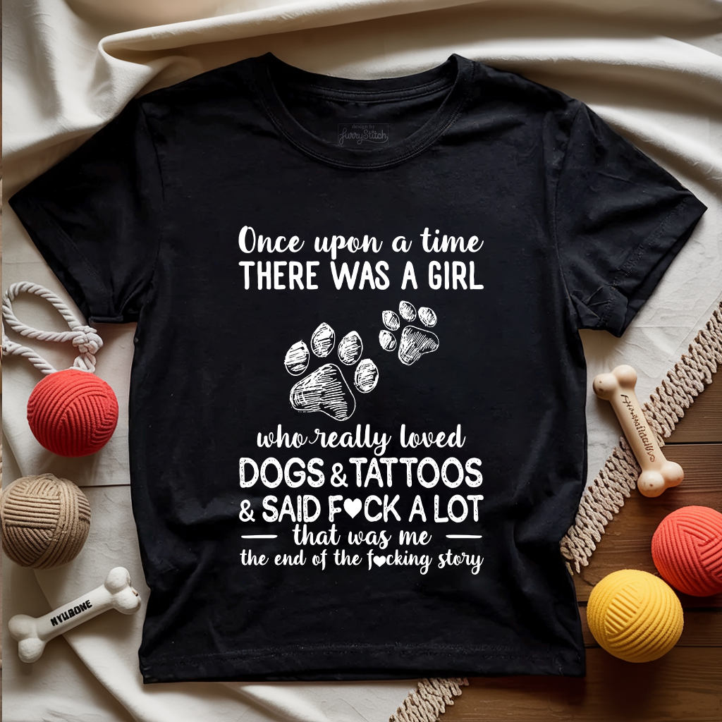Girl Loved Dogs And Tattoos T-shirt