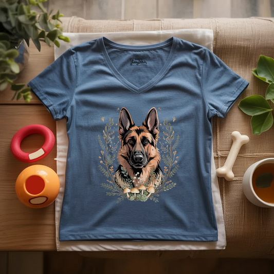 Bohemian German Shepherd Lady V-Neck