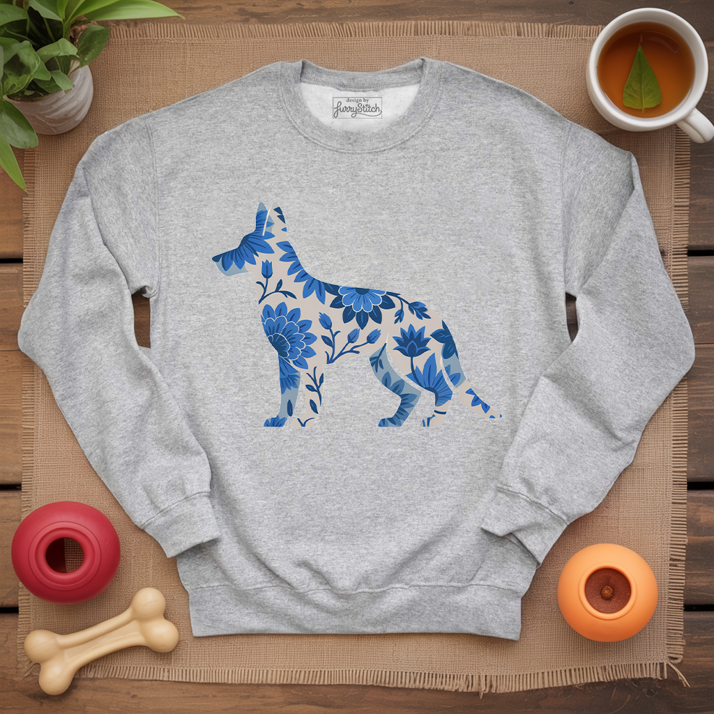 Blue Bloom Shepherd Sweatshirt