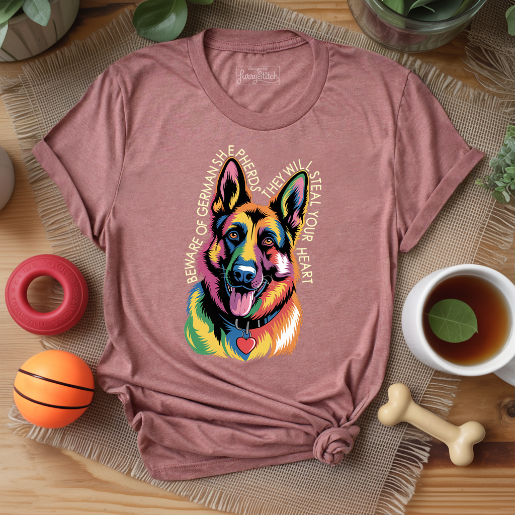 Beware Of German Shepherd T-shirt