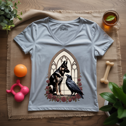Gothic Shepherd Lady V-Neck