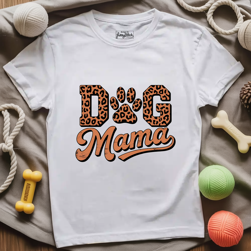 Leopard Print Dog Mama T-shirt