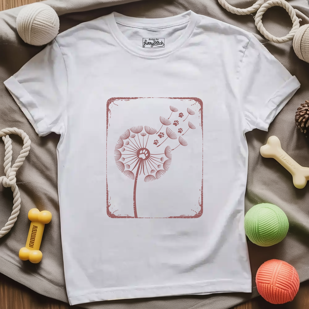 Dandelion Paw Print T-shirt