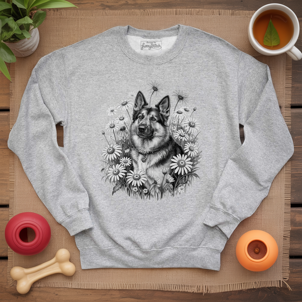 Monochrome Daisy Shepherd Sweatshirt