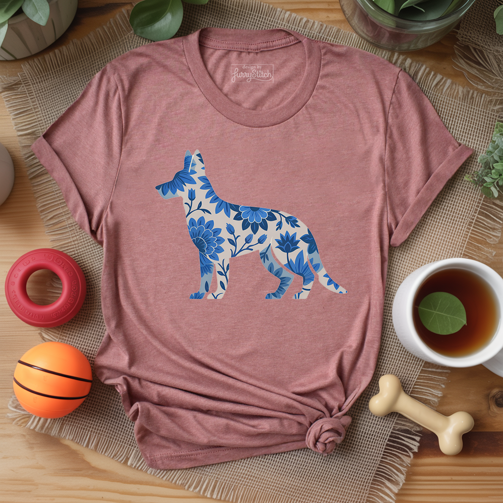 Blue Bloom Shepherd T-shirt