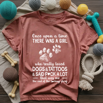 Girl Loved Dogs And Tattoos T-shirt