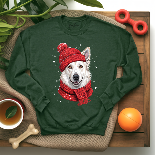 Cozy White German Shepherd Sweatshirt