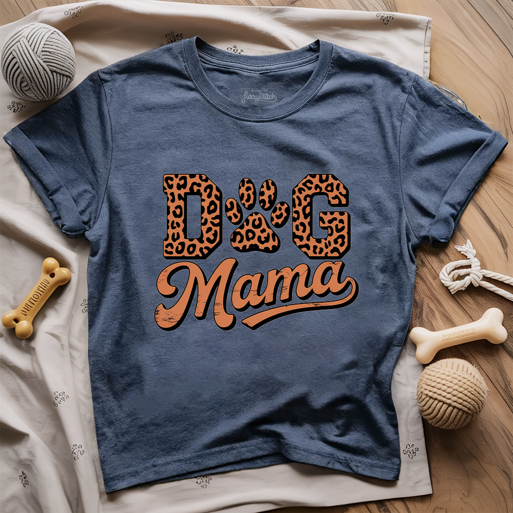 Leopard Print Dog Mama T-shirt