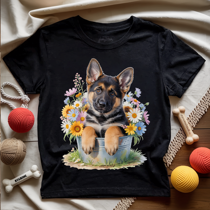 Flower Bucket Shepherd T-shirt