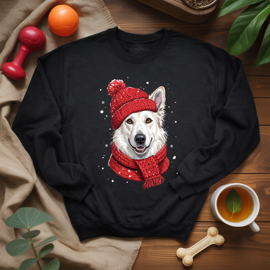 Cozy White German Shepherd Sweatshirt