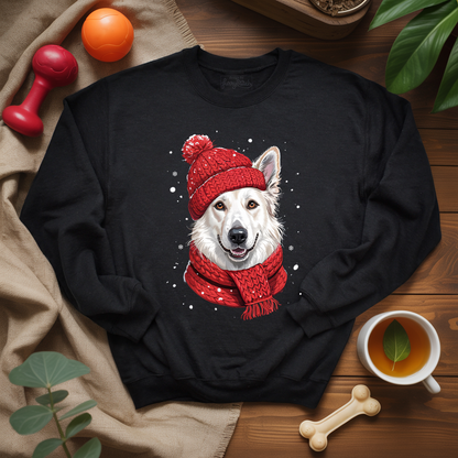 Cozy White German Shepherd Sweatshirt
